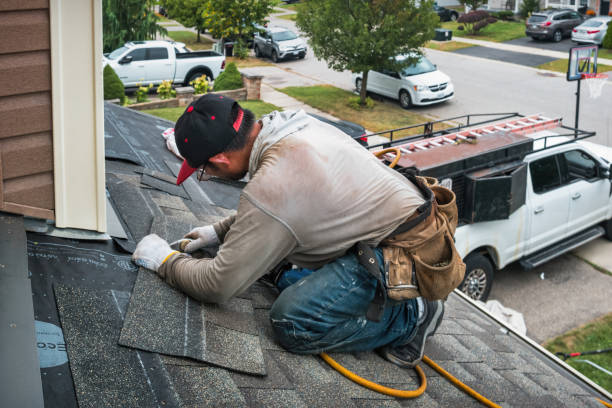 Professional Roofing technician working in Republic, PA
